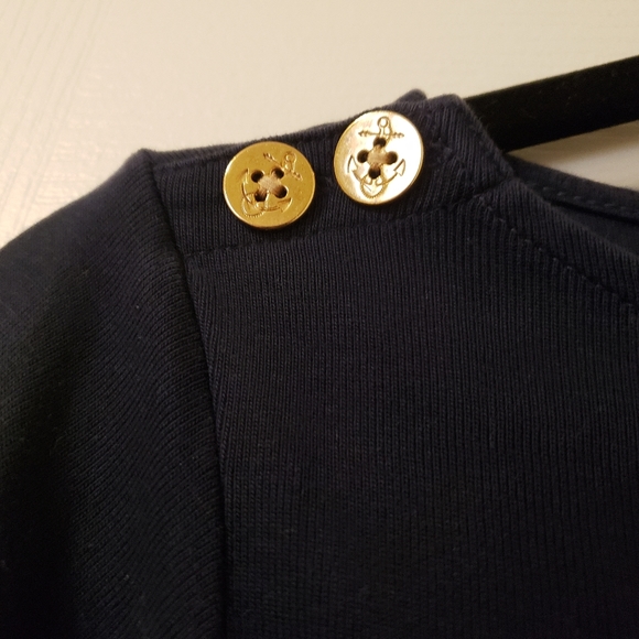 Lauren by Ralph Lauren dark blue cotton dress with gold buttons - Picture 5 of 7